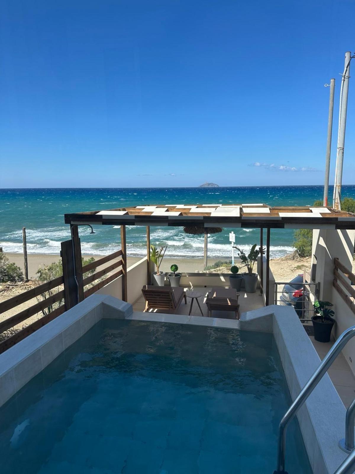 Stella & Eleni Suite With Shared Pool & Open View Kalamaki  Exterior foto